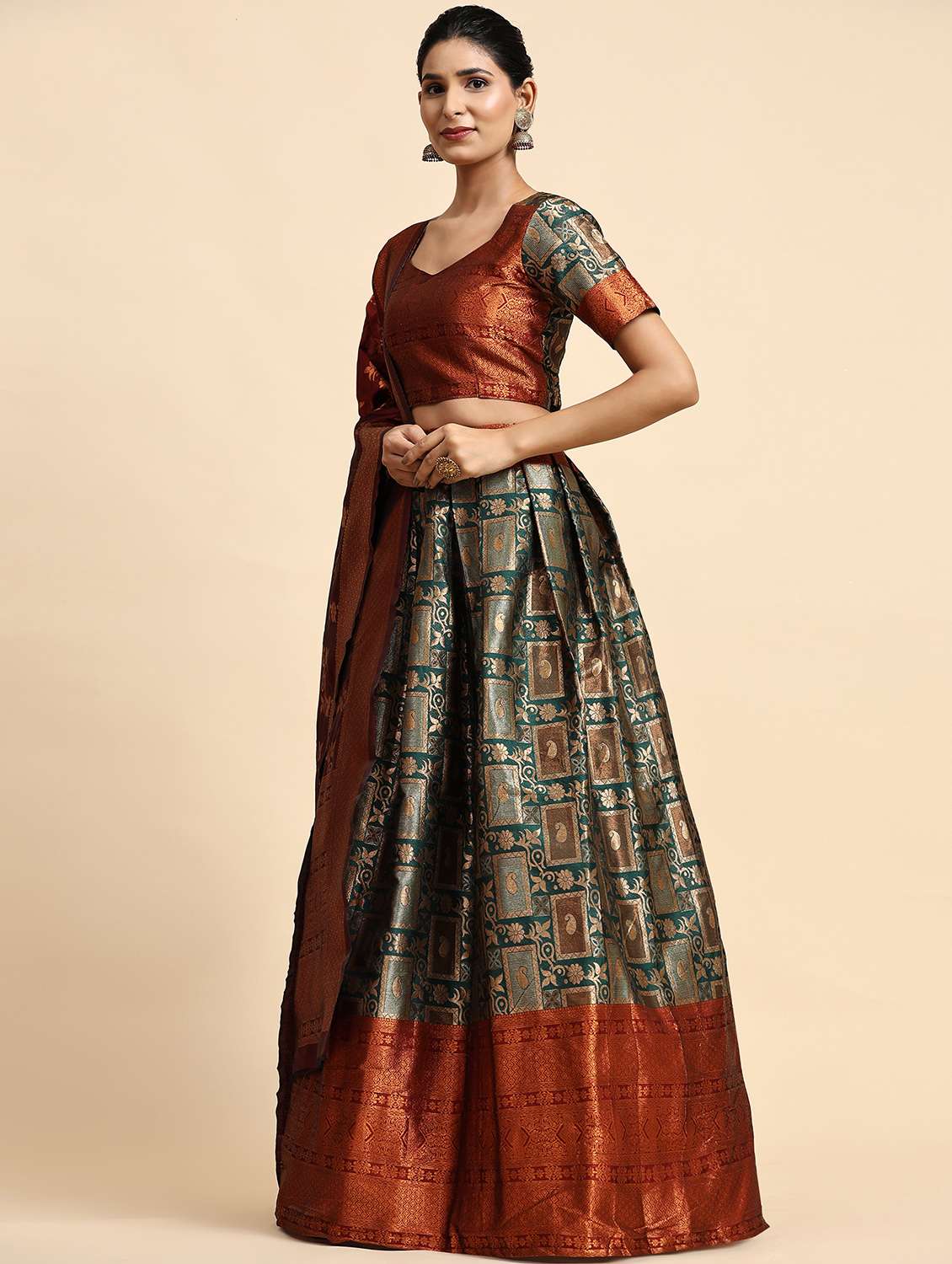 women self design unstitched lehenga - 21054693 - Standard Image - 1