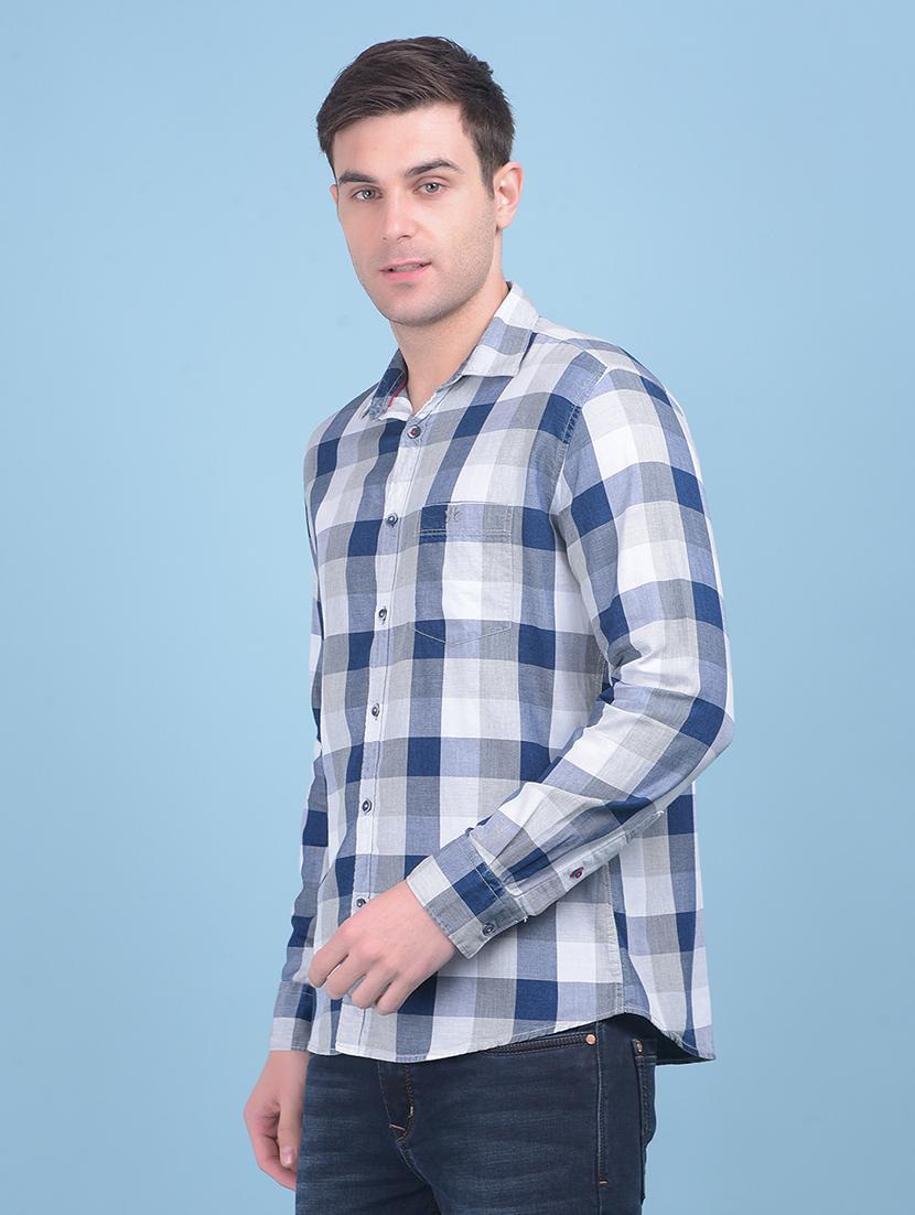 men checkered cotton casual shirt - 21054726 - Standard Image - 1