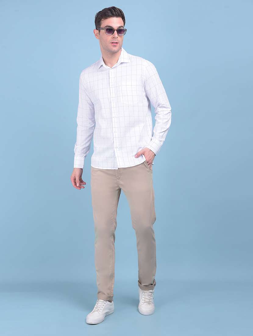 men long sleeved checkered casual shirt - 21054750 -  Standard Image - 4