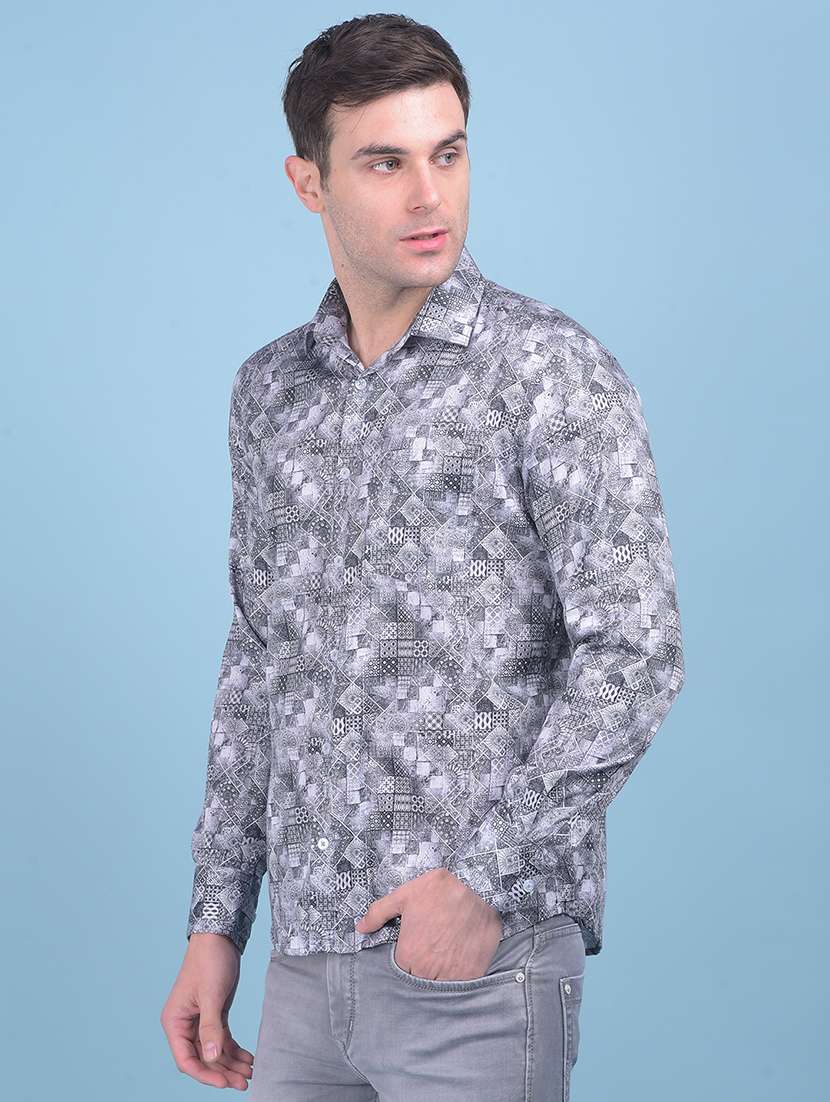 men printed cotton casual shirt - 21054759 -  Standard Image - 1