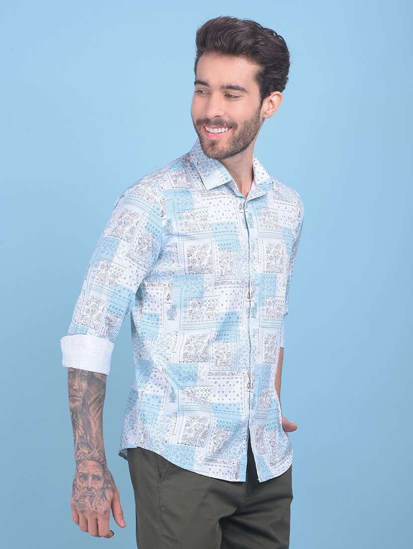 men printed cotton casual shirt - 21054763 -  Standard Image - 1