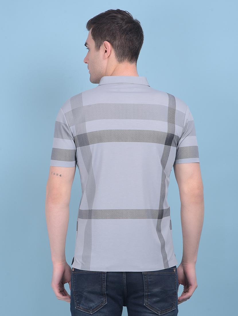 men striped polo neck t-shirt - 21054830 - Standard Image - 1