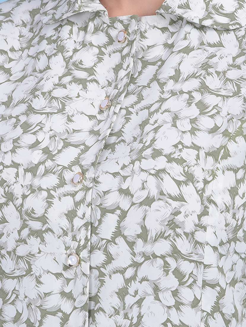 women white floral printed shirt dress - 21054859 -  Standard Image - 4