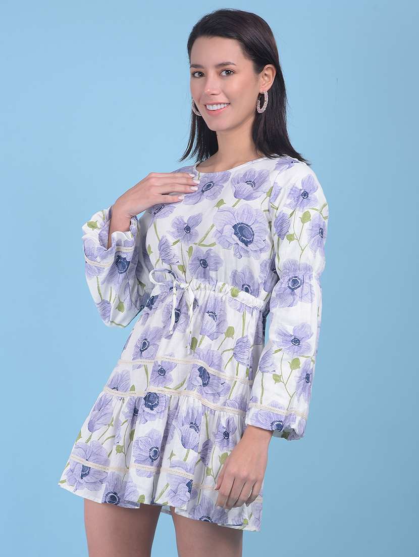 women white floral printed fit & flare dress - 21054867 -  Standard Image - 1