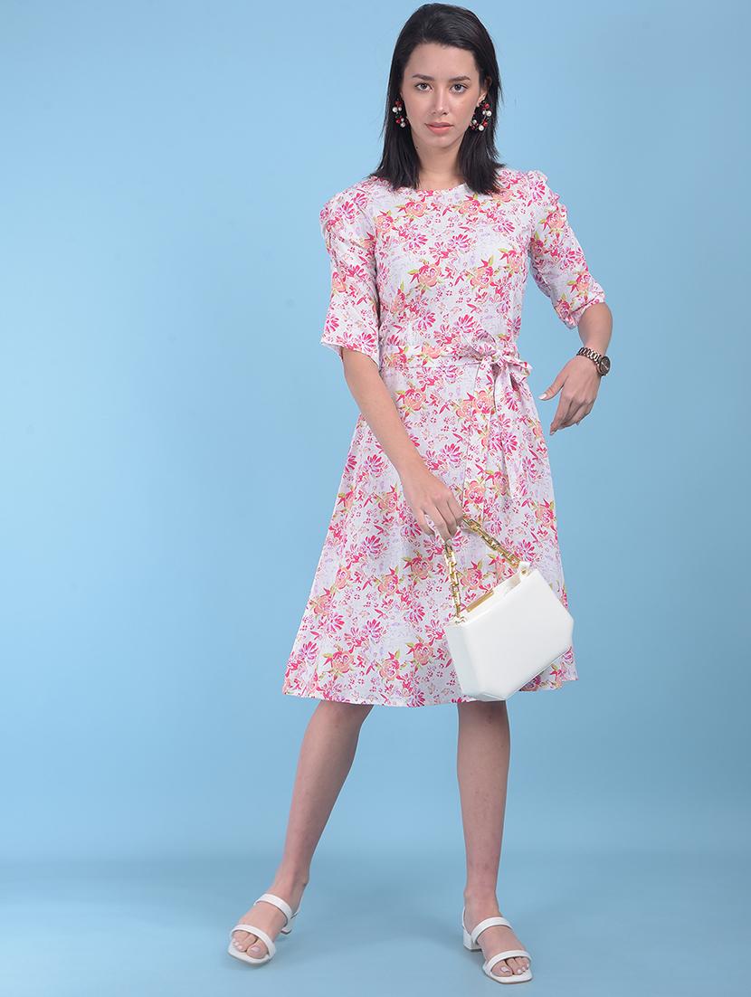women white floral printed dress - 21054876 -  Zoom Image - 0