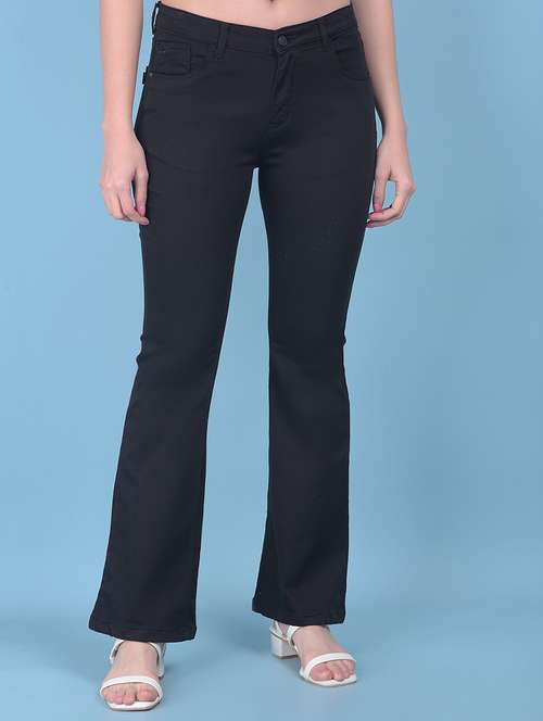 women solid mid rise plain jean - 21054892 -  Standard Image - 0
