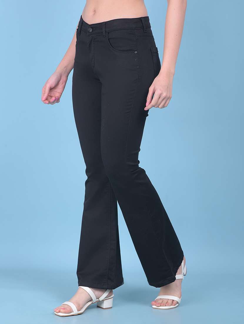 women solid mid rise plain jean - 21054892 -  Standard Image - 1