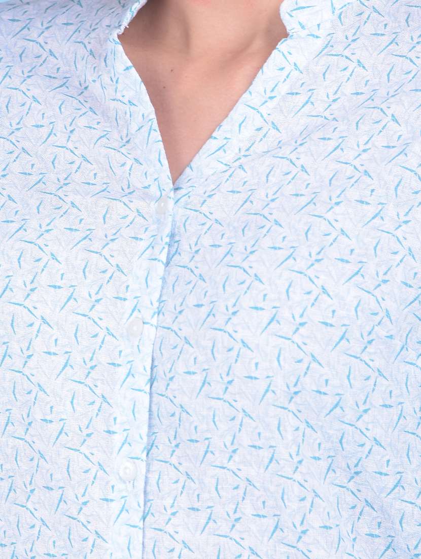 blue viscose regular shirt - 21054926 -  Standard Image - 4