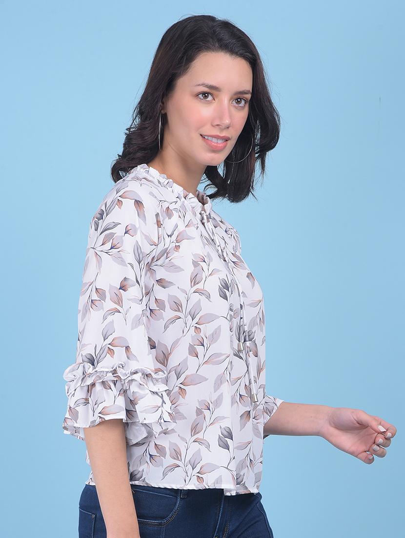 women tropical printed casual shirt - 21054960 -  Standard Image - 1