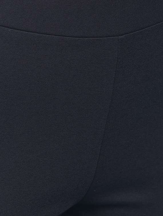 women solid black bootcut trouser - 21054985 - Standard Image - 4