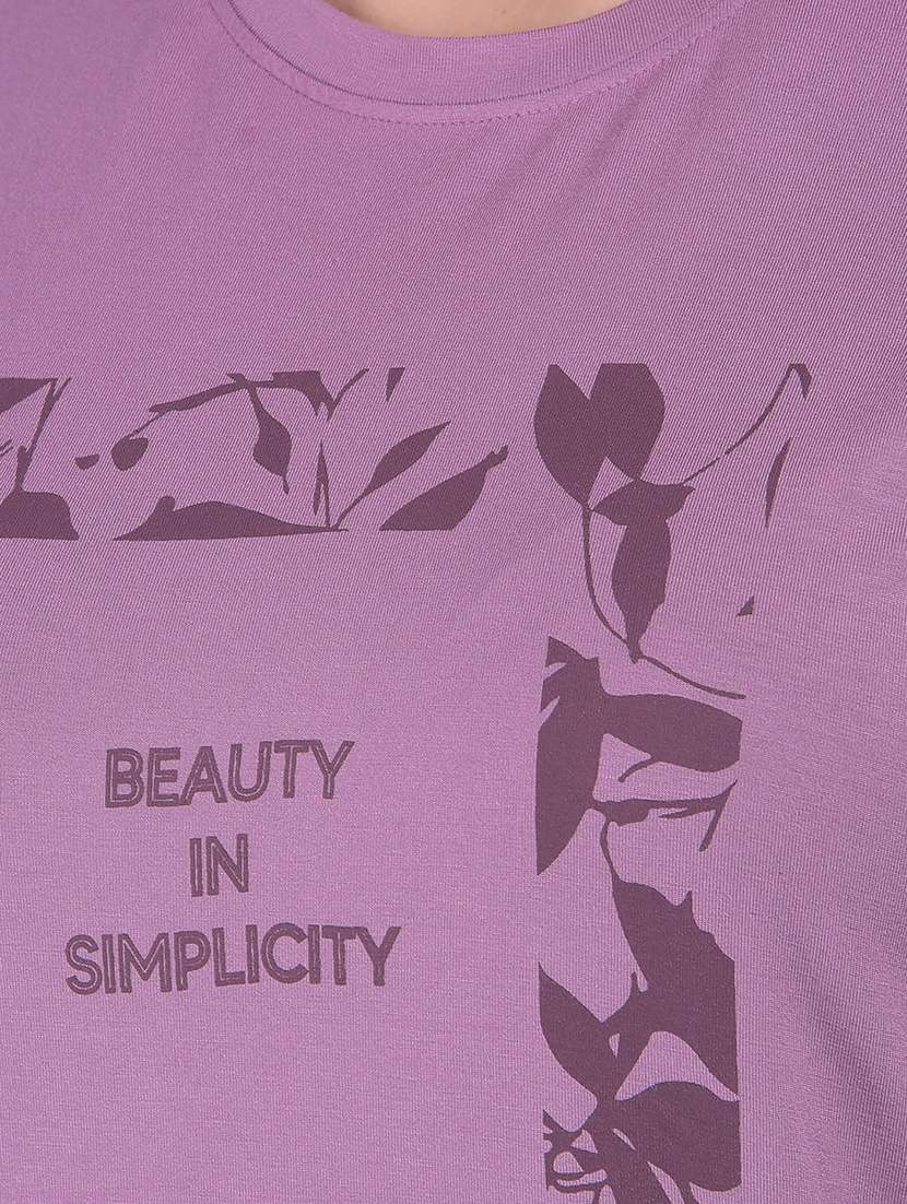 round neck front printed t-shirt - 21054999 -  Standard Image - 4