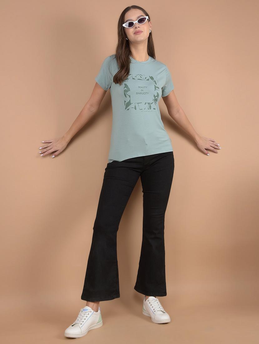 round neck front printed t-shirt - 21055000 - Standard Image - 4