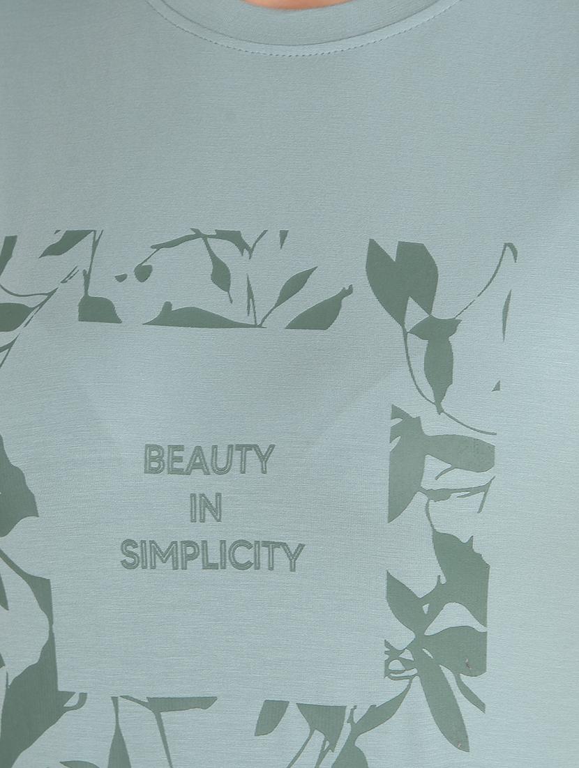round neck front printed t-shirt - 21055000 - Standard Image - 6