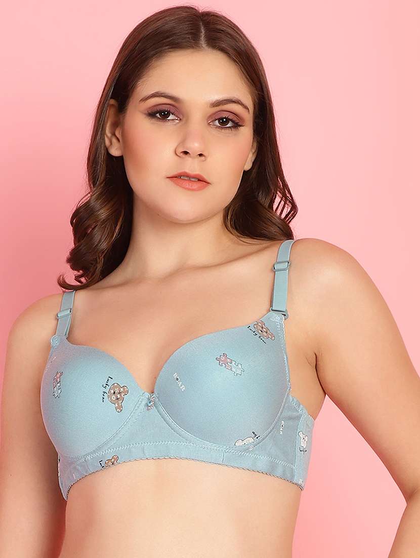 blue cotton tshirt bra - 21055110 -  Zoom Image - 0
