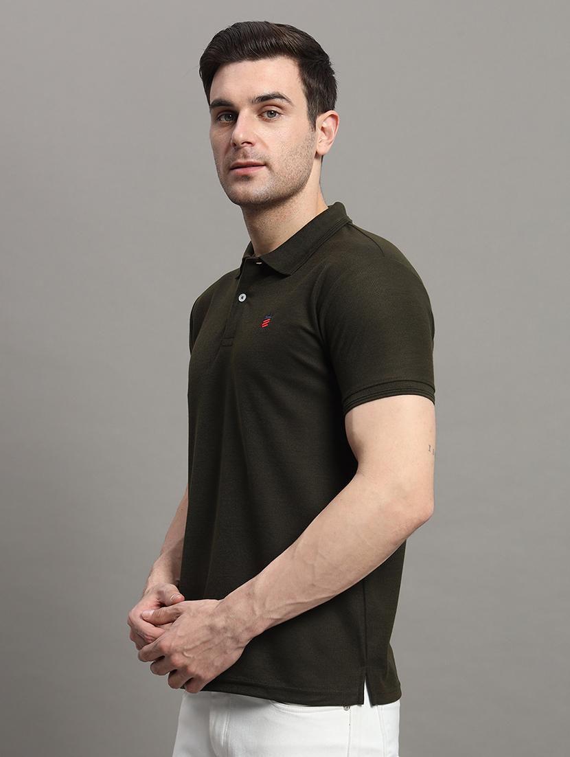 men polo neck logo printed t-shirt - 21055691 - Standard Image - 1