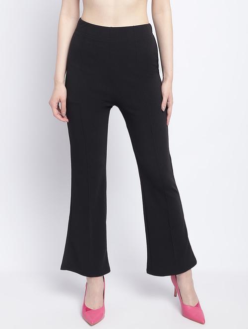 black lycra bootcut trouser - 21055960 - Standard Image - 0
