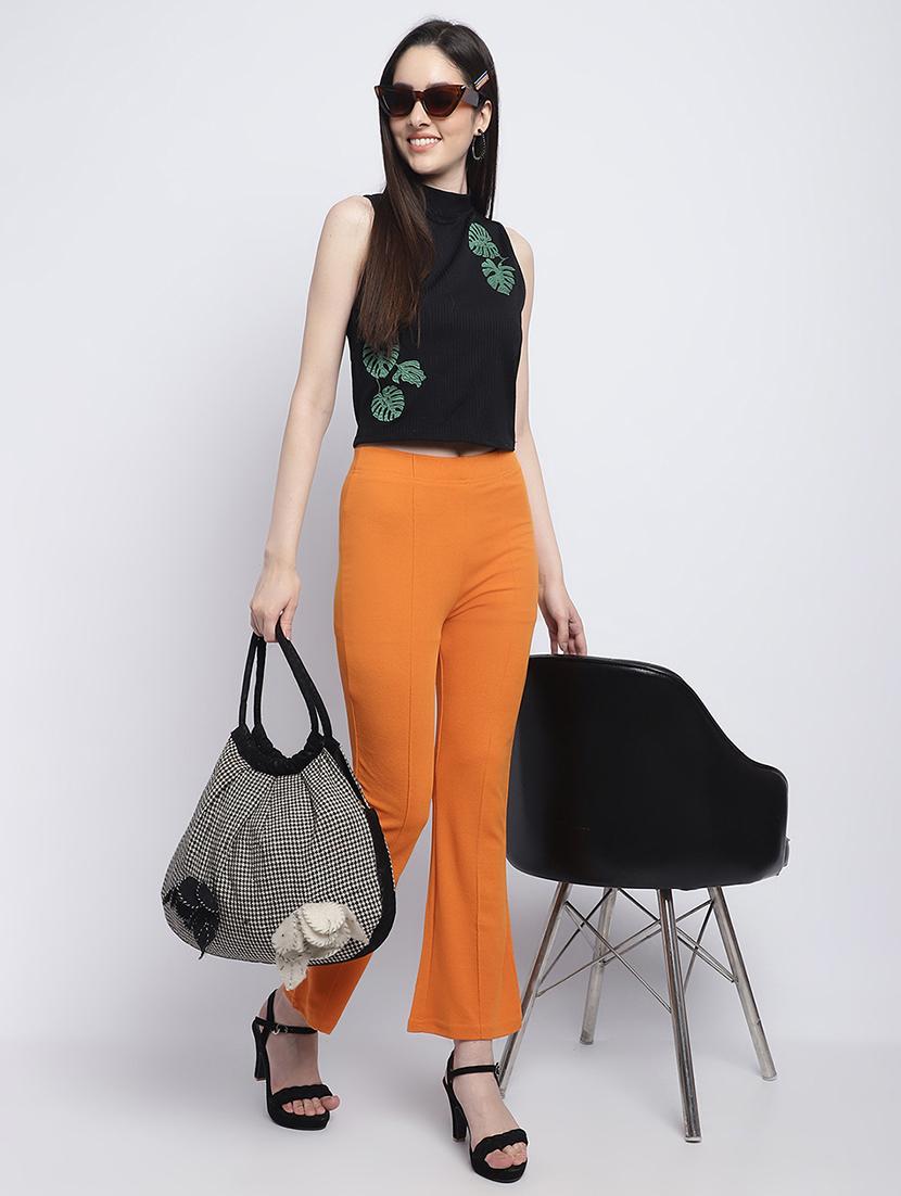orange lycra bootcut trouser - 21055969 - Standard Image - 4
