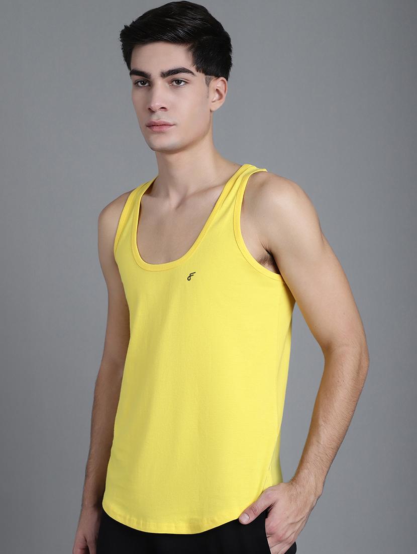 men solid sleeveless vest - 21056050 - Standard Image - 1