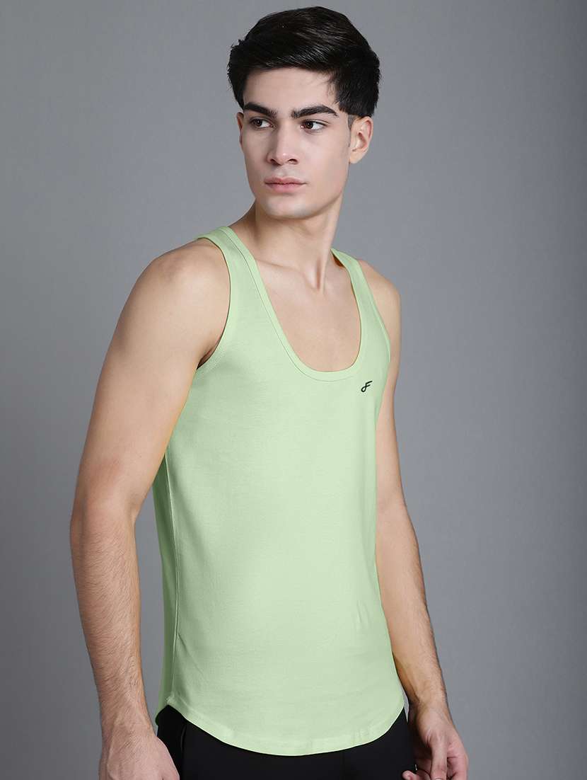 men scoop neck solid vest - 21056058 -  Standard Image - 1