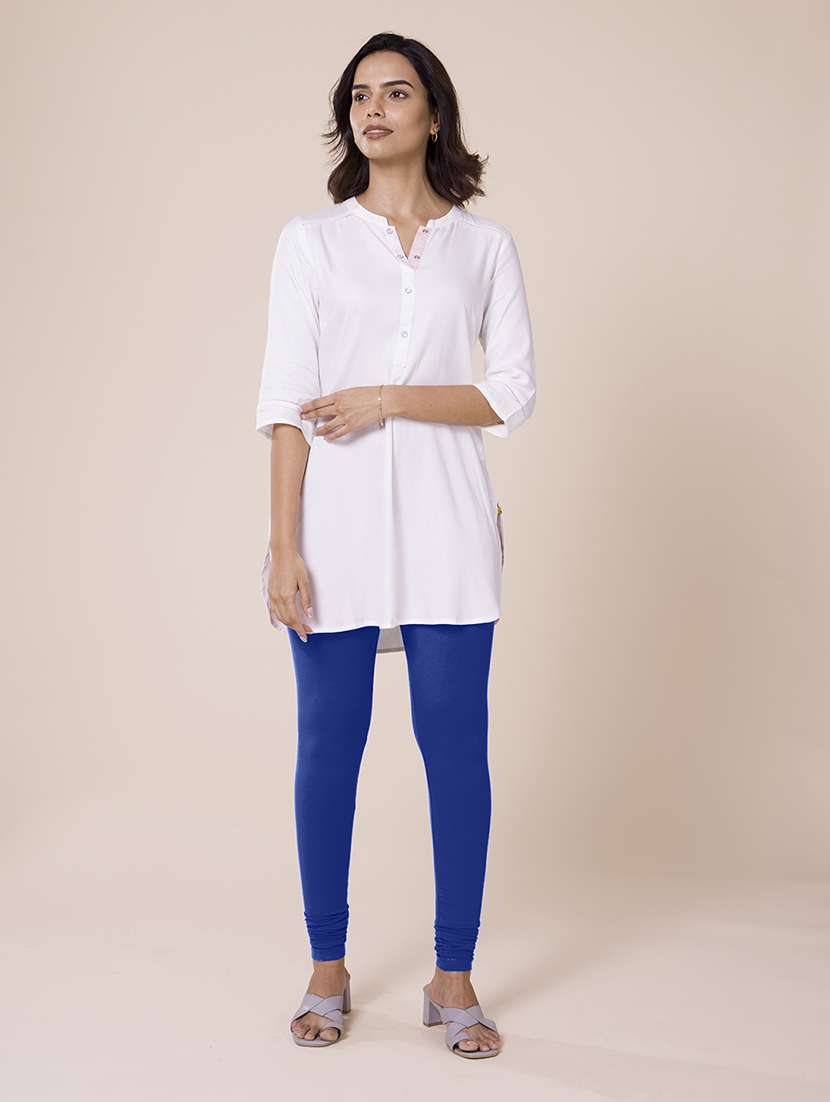 women solid full length leggings - 21056700 -  Standard Image - 1