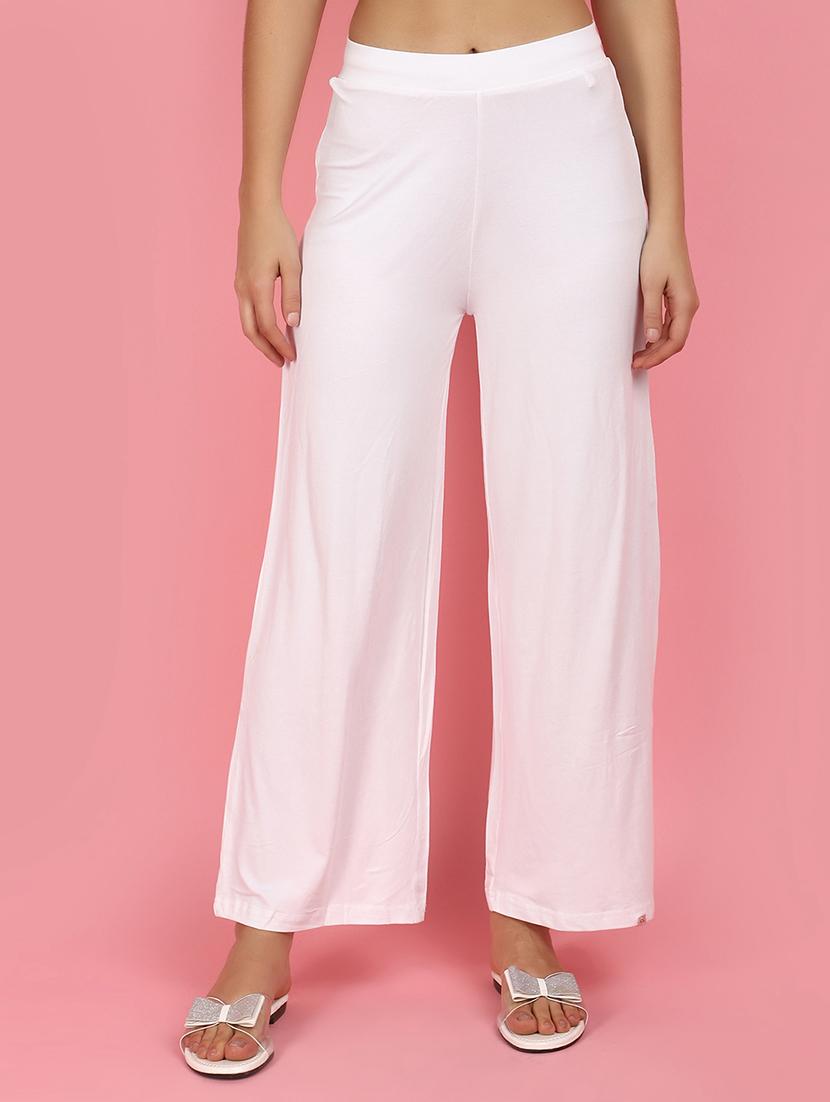 women white solids palazzos - 21056794 - Zoom Image - 0