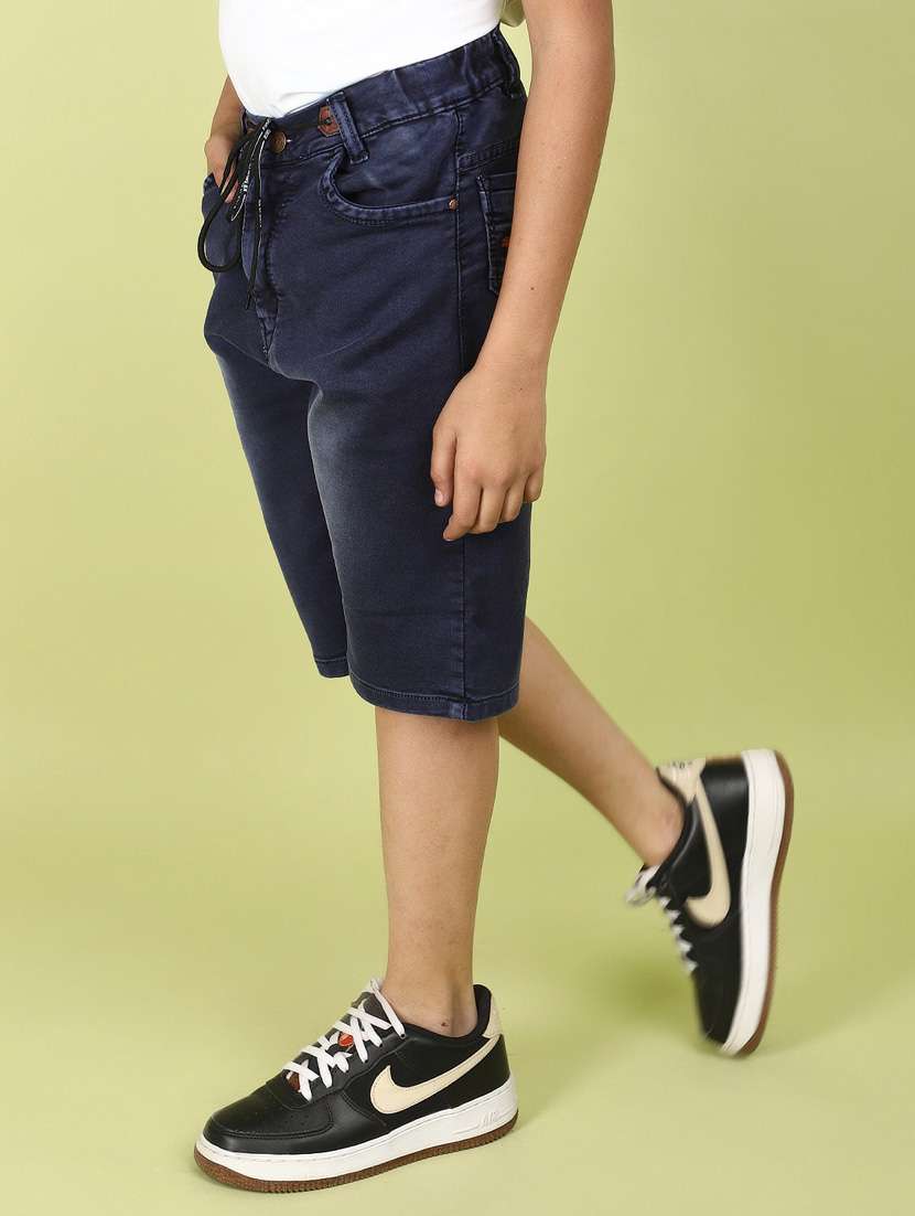 boy mid rise washed three fourth - 21056844 -  Standard Image - 1