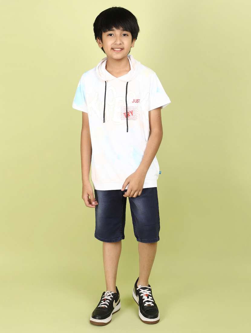 boy mid rise washed three fourth - 21056844 -  Standard Image - 4