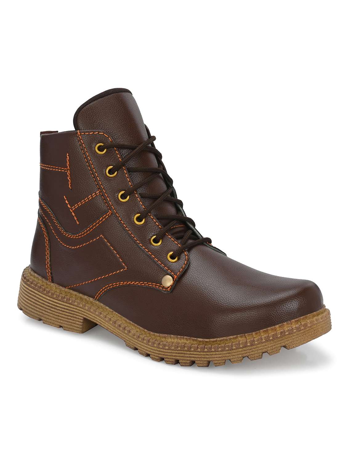 brown high ankle boots