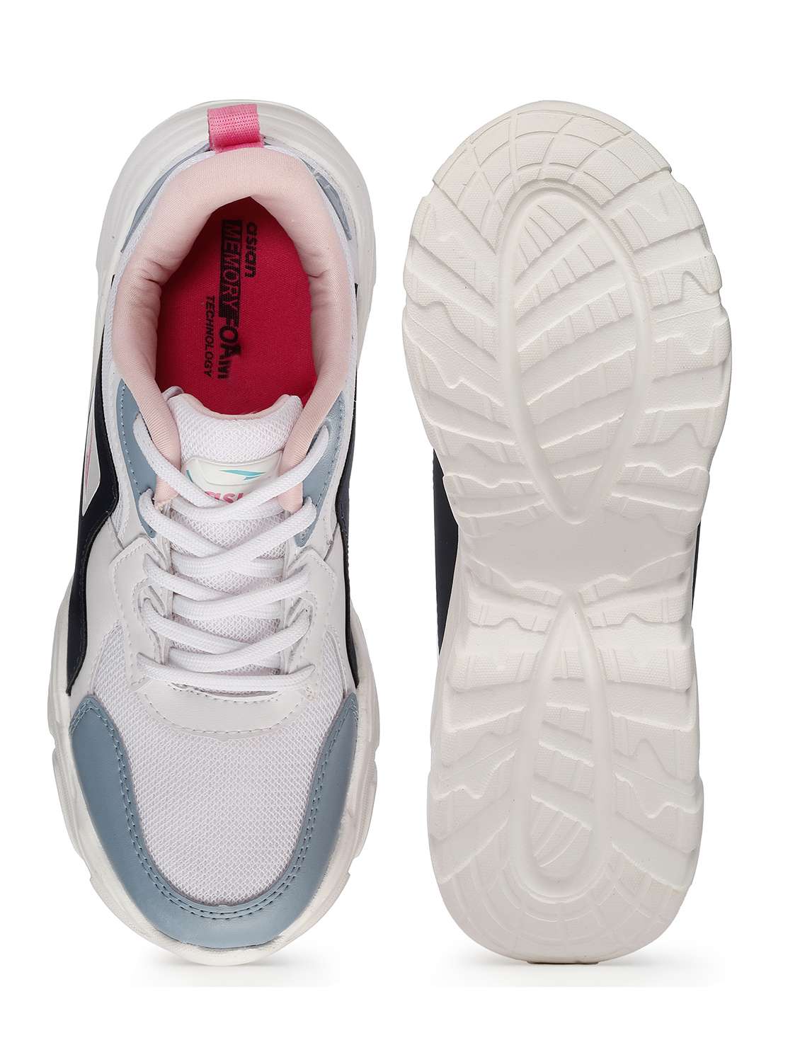 white lace-up sports shoes - 21057197 -  Standard Image - 4