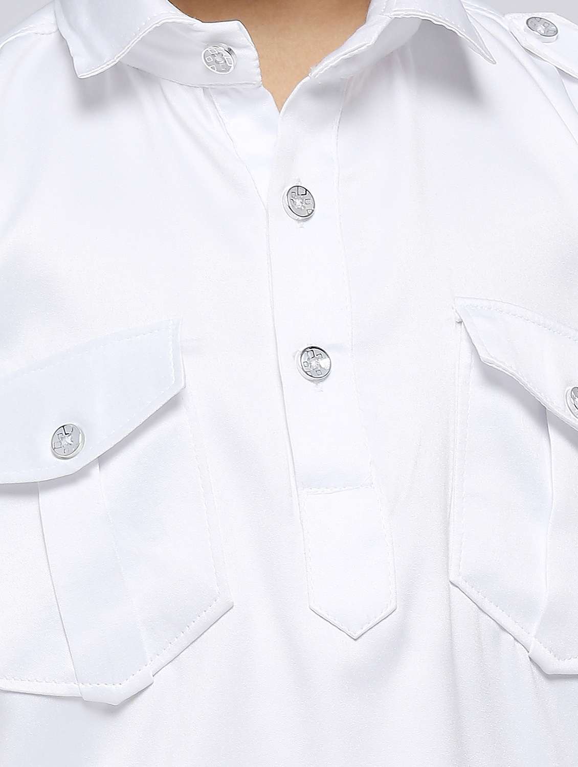 boys solid kurta & bottom set - 21057475 -  Standard Image - 4