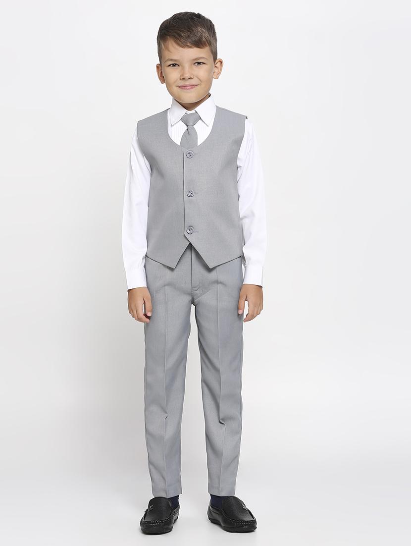 grey cotton blend suit set - 21057501 -  Standard Image - 1