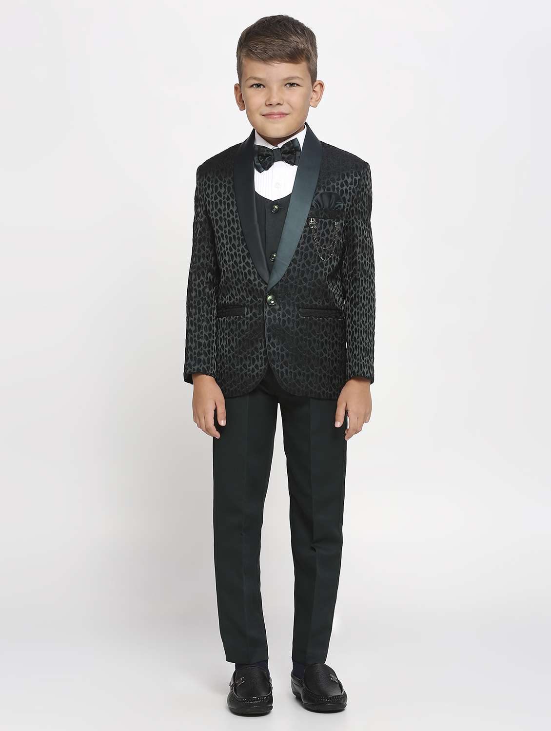 boys self design five piece suit set