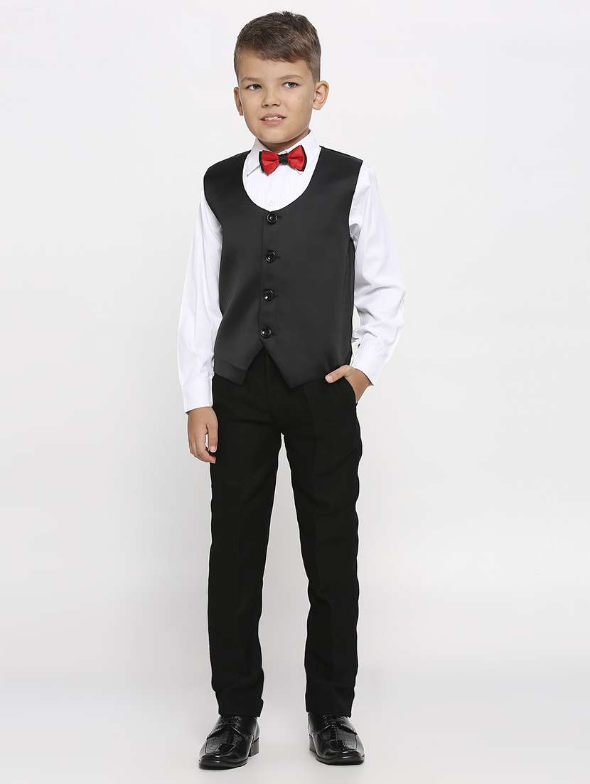 black cotton blend suit set - 21057552 -  Standard Image - 1