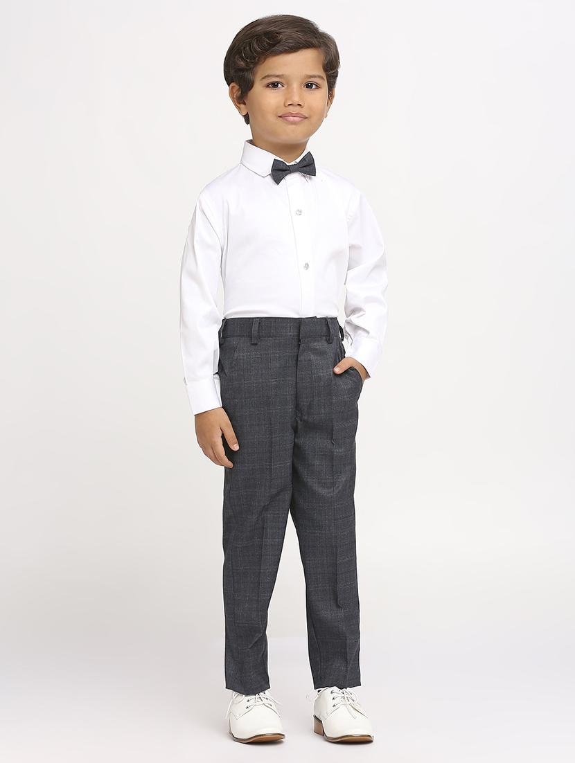 grey cotton blend suit set - 21057589 - Standard Image - 1