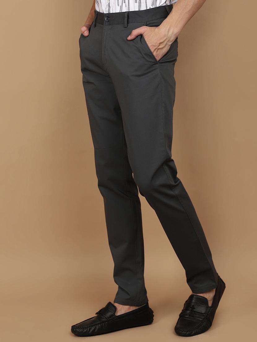 grey cotton chinos casual trousers - 21058255 -  Standard Image - 1