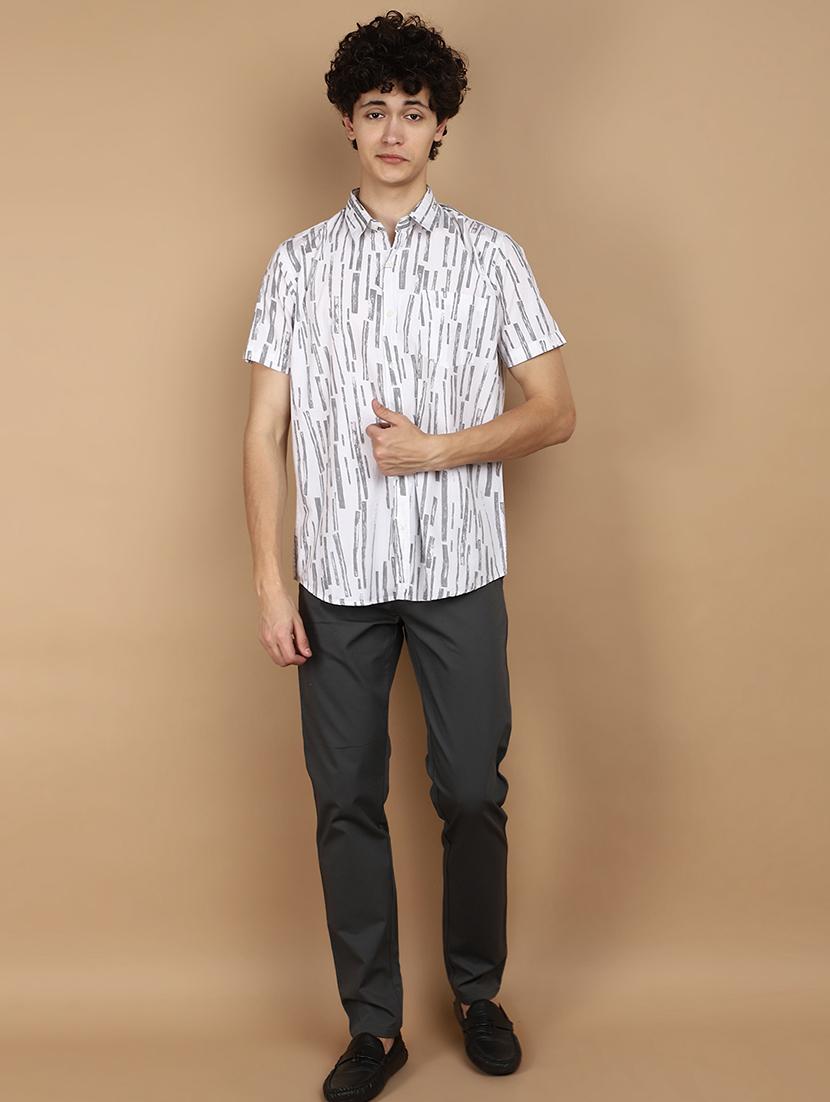 grey cotton chinos casual trousers - 21058255 - Standard Image - 4