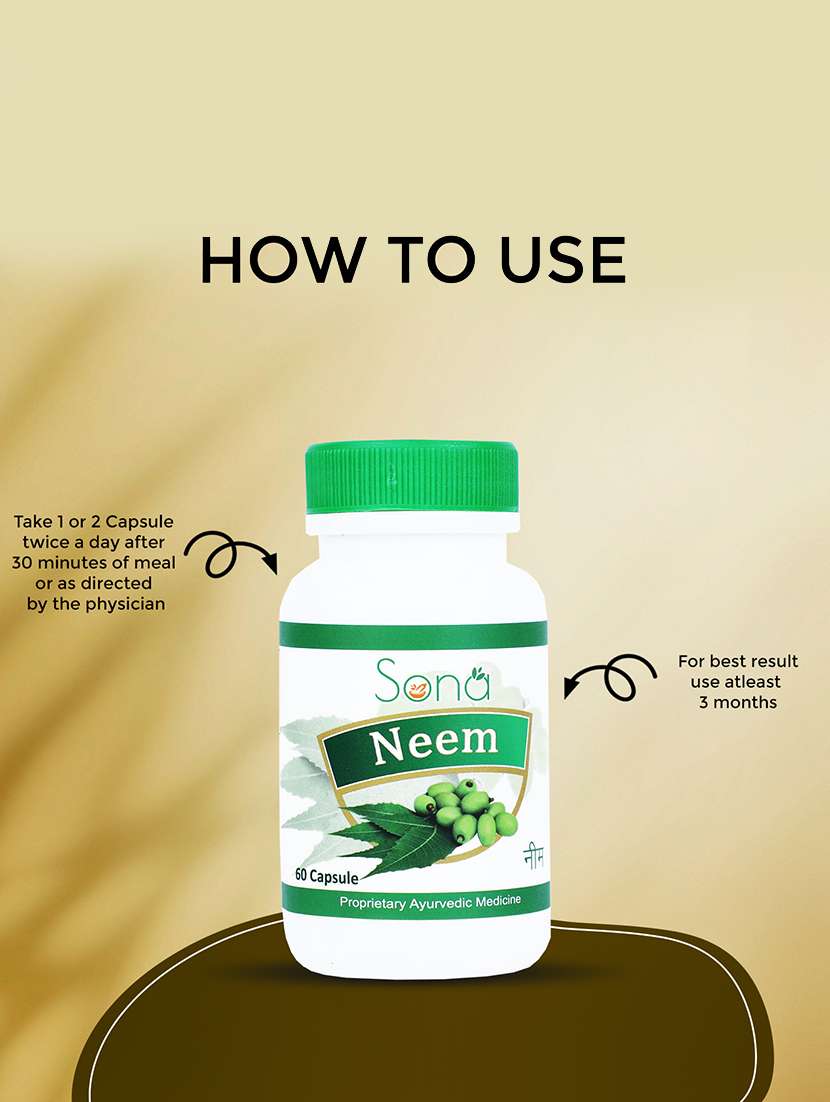 sona neem capsule for clean and clear life- 60 capsule(pack of 1) - 21058335 - Standard Image - 4