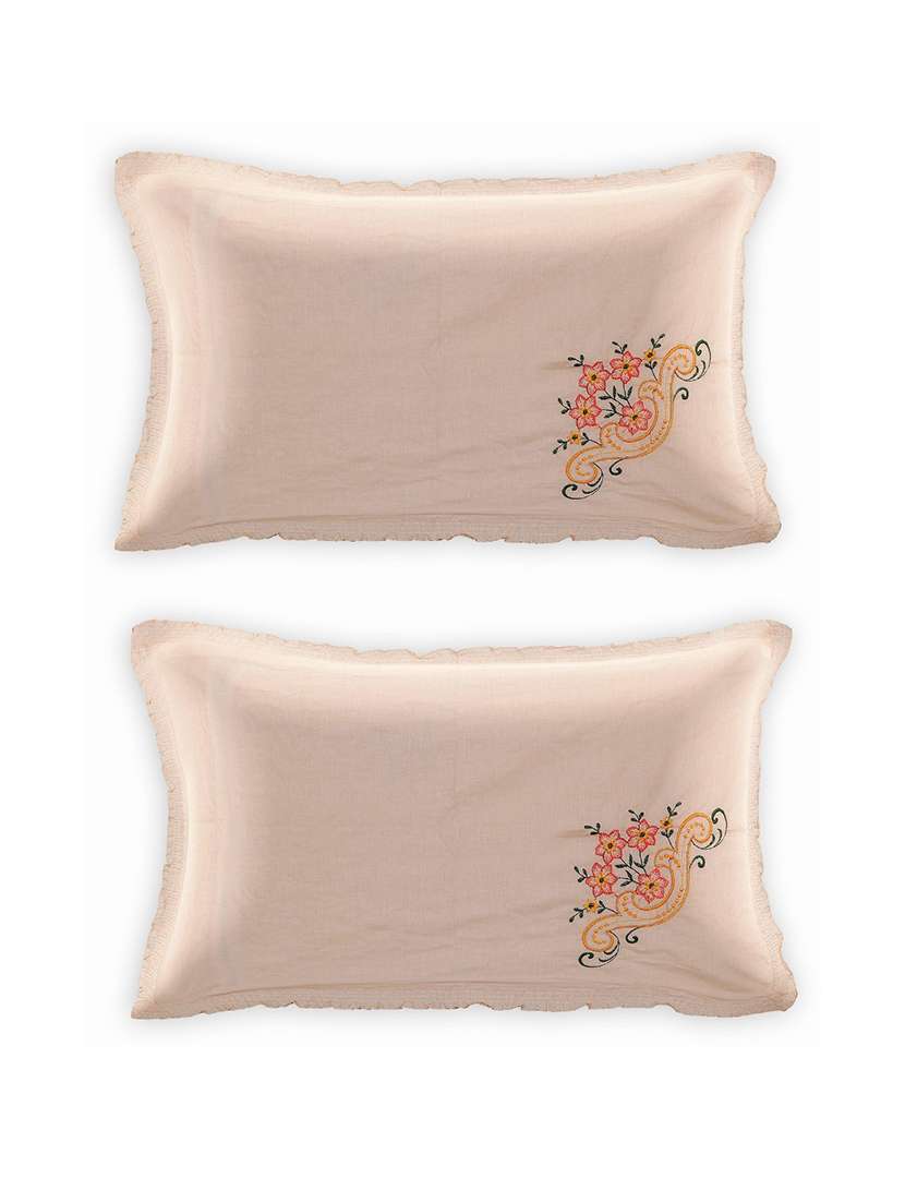 pack of 2 embroidered pillow covers