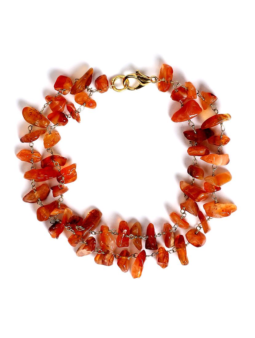 carnelian double layer chain bracelet - 21059229 -  Standard Image - 1