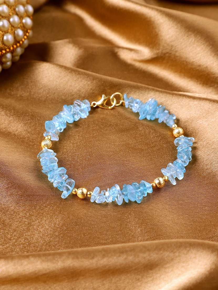 blue crystal links bracelet