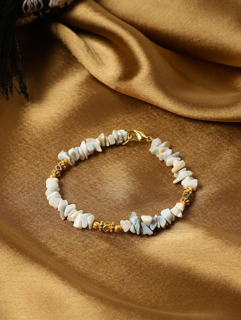 white crystal links bracelet