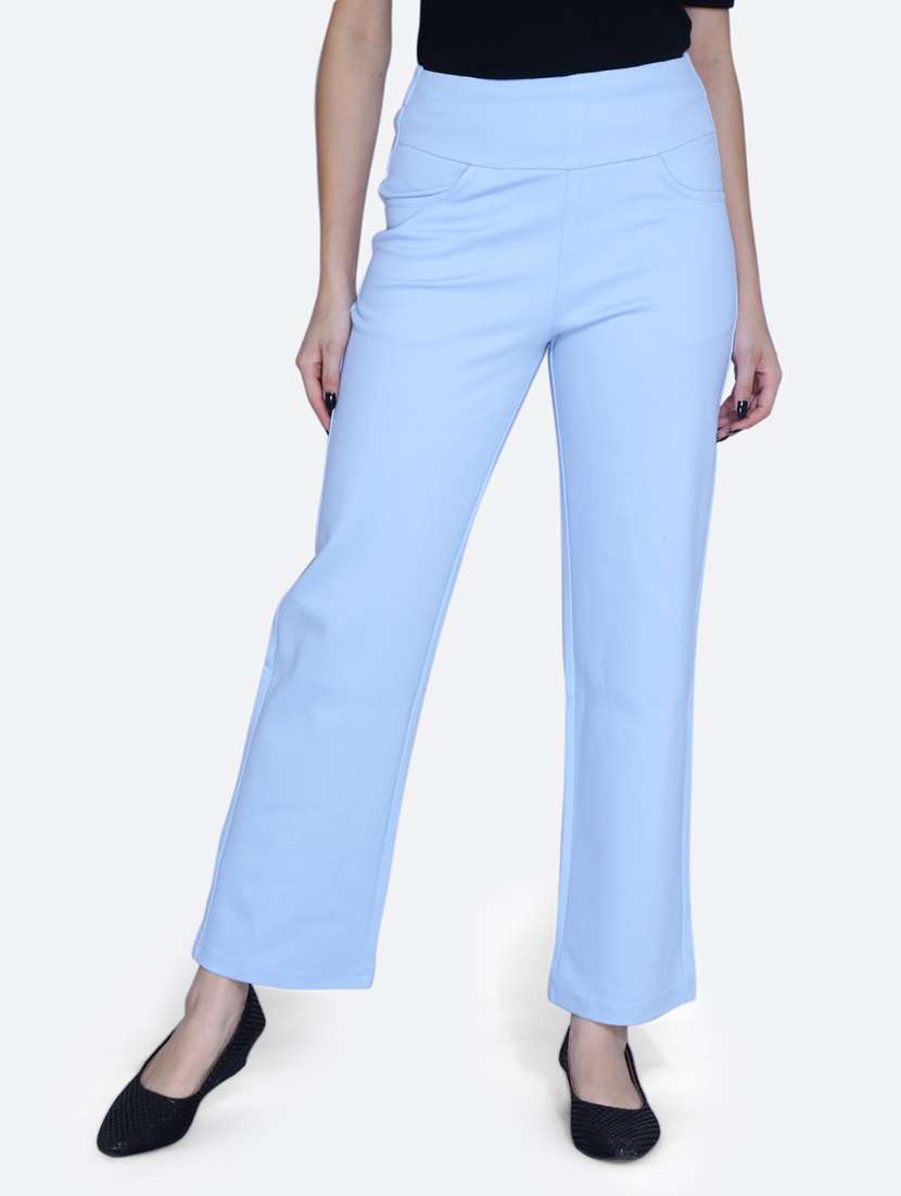 women high rise solid jeggings - 21059439 -  Zoom Image - 0