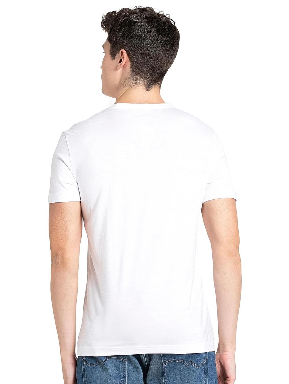 white cotton blend front print t-shirt - 21059818 - Standard Image - 1