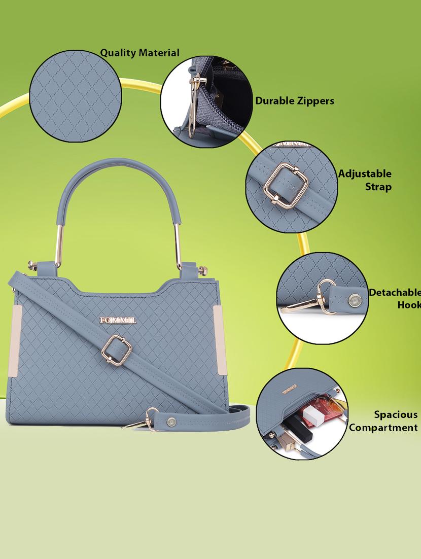 grey textured handbag - 21060904 - Standard Image - 4