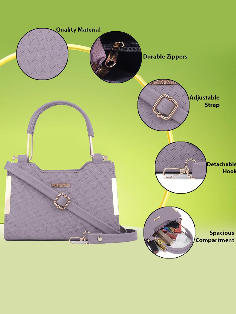 purple textured handbag - 21060905 - Standard Image - 4