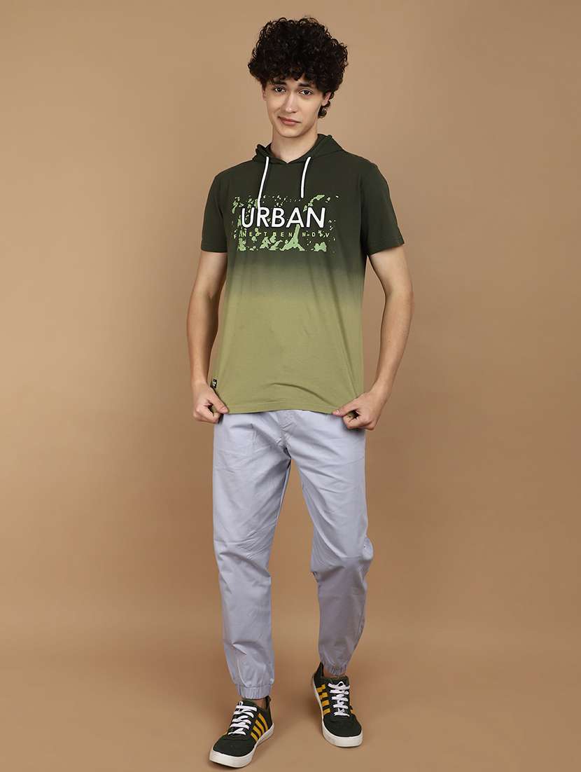 men solid mid rise jogger - 21061632 -  Standard Image - 4