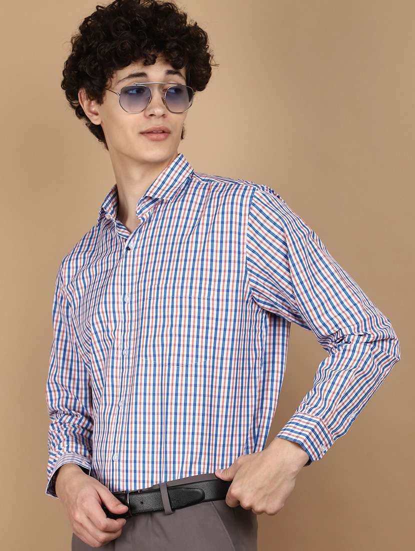 men checkered formal shirt - 21061643 -  Standard Image - 1
