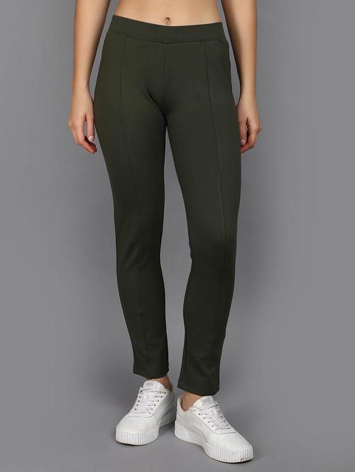 green cotton jeggings - 21061665 - Standard Image - 0