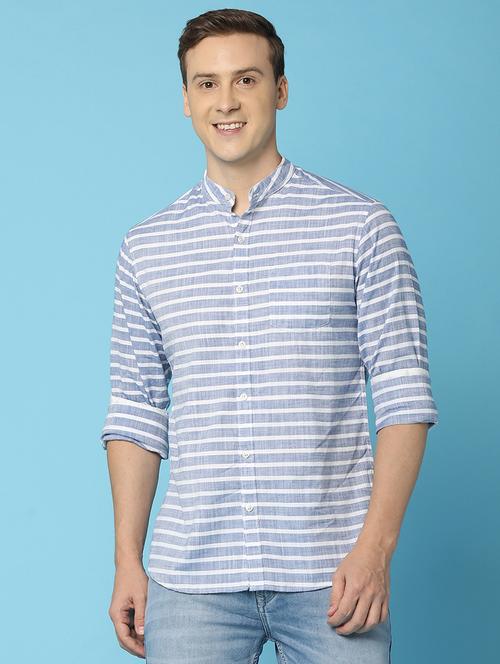 men striped cotton casual shirt - 21061751 -  Standard Image - 0