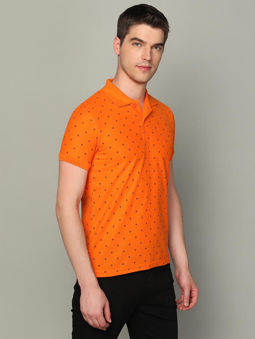 men polo neck all-over print t-shirt - 21062364 - Standard Image - 1
